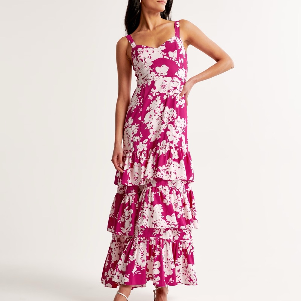 🌺SOLD🌺 Abercrombie Drama Ruffle Tiered Maxi Dress